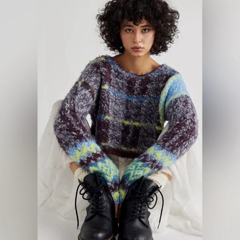 NWT Free People Emerson Cropped Pullover Sweater